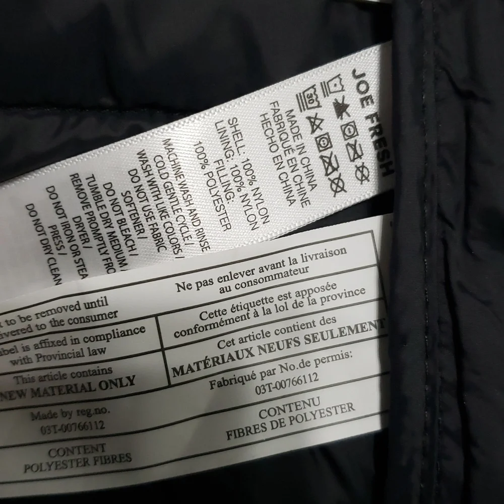 Joe Fresh Lightweight Packable Black Puffer Jacket Size Large - Picture 8 of 14